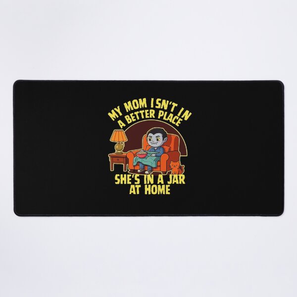 Item preview, Funny Vampire on Couch with Dark Humorous Quote designed and sold by MotivaChic.