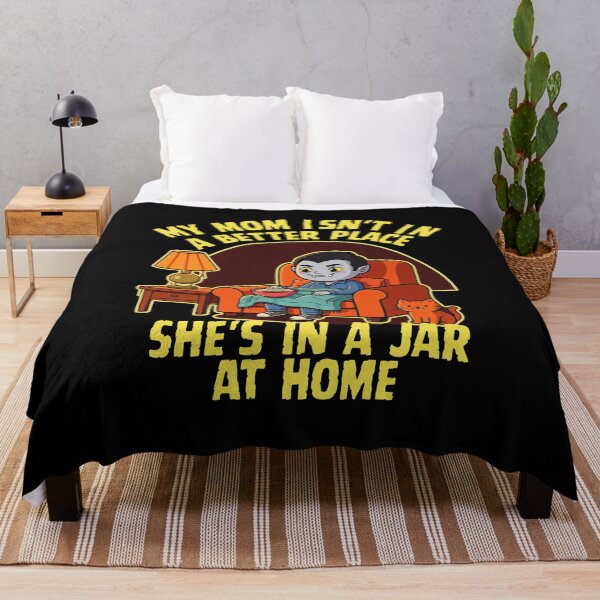 Item preview, Funny Vampire on Couch with Dark Humorous Quote designed and sold by MotivaChic.