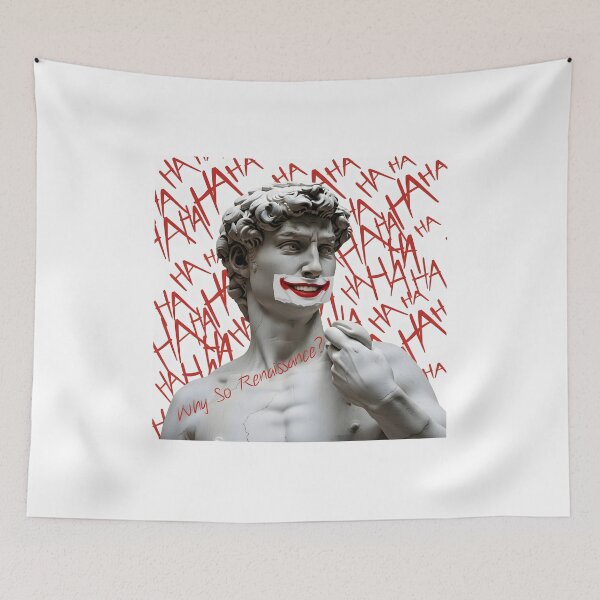 Item preview, David as the Joker | Funny Renaissance Parody Meme Art designed and sold by The Classics Freak.