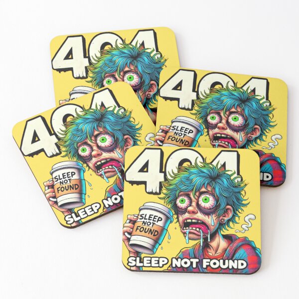 Item preview, 404 Sleep Not Found – Funny Exhausted Meme Design designed and sold by MemeMakersLab.