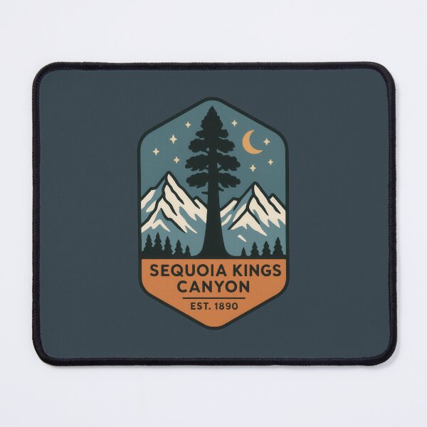 Item preview, Copy of Vintage Sequoia Kings Canyon Badge Design – National Park Adventure Sunset Art designed and sold by NoctaHike.