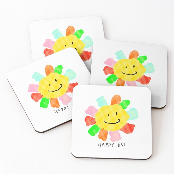 Item preview, Happy Day – Rainbow Smiley Sun designed and sold by whitebox-.