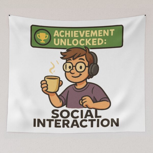 Item preview, Achievement Unlocked: Social Interaction designed and sold by MemeMakersLab.