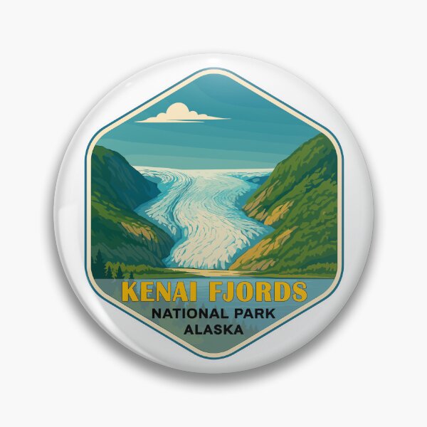 Item preview, Kenai Fjords National Park Retro Glacier Ocean Sticker designed and sold by Ismeal Von.