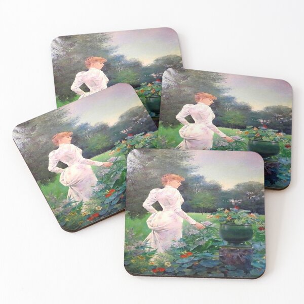 Item preview, Garden – In the Flowers – Louise Abbéma 1892// Public Domain designed and sold by Vernissage-dart.