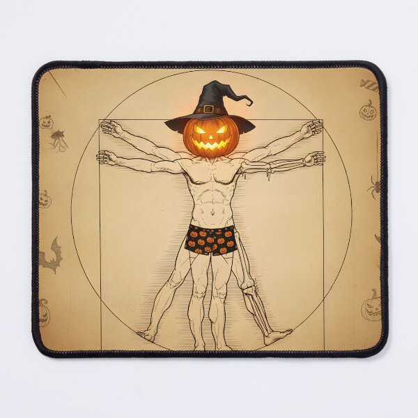 Item preview, Vitruvian Pumpkin Man | Da Vinci Halloween Parody designed and sold by The Classics Freak.