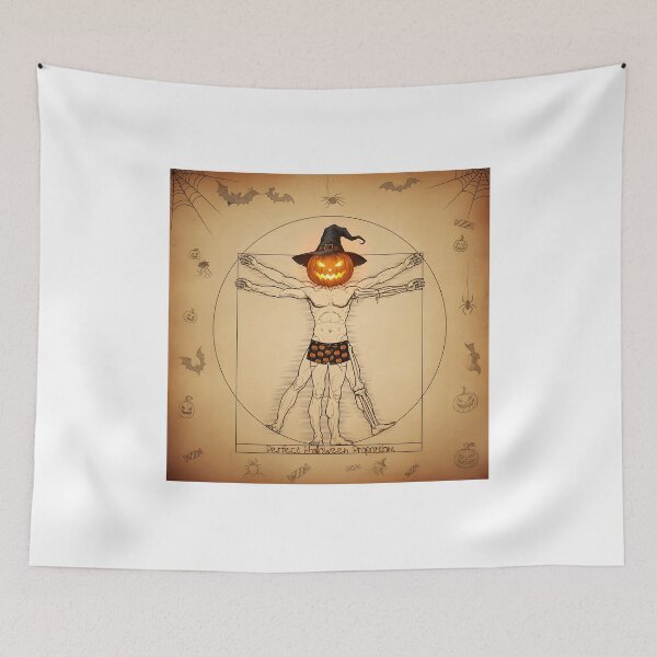 Item preview, Vitruvian Pumpkin Man | Da Vinci Halloween Parody designed and sold by The Classics Freak.