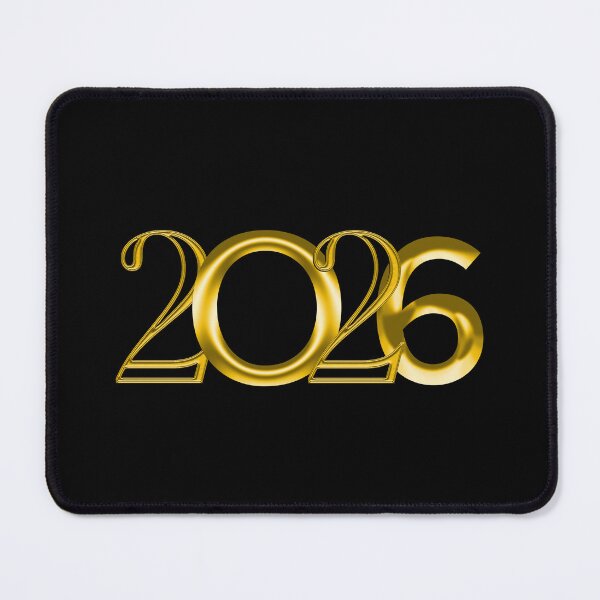 Item preview, 2026 Happy New Year Typography in Gold Color designed and sold by elizdesigns.