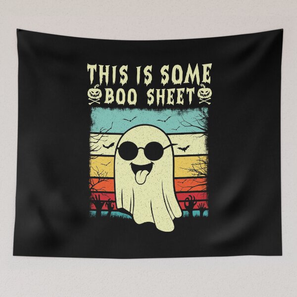 Item preview, This Is Some Boo Sheet – Funny Retro Ghost Halloween designed and sold by Galaxi Tee.