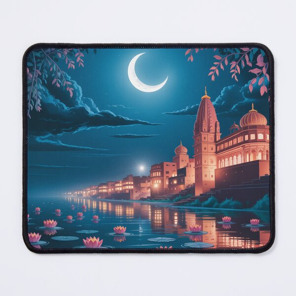 Item preview, Аncient city of Varanasi bathed in the ethereal glow.  designed and sold by Lilashakti ⭐️ ⭐️ ⭐️ ⭐️ ⭐️.
