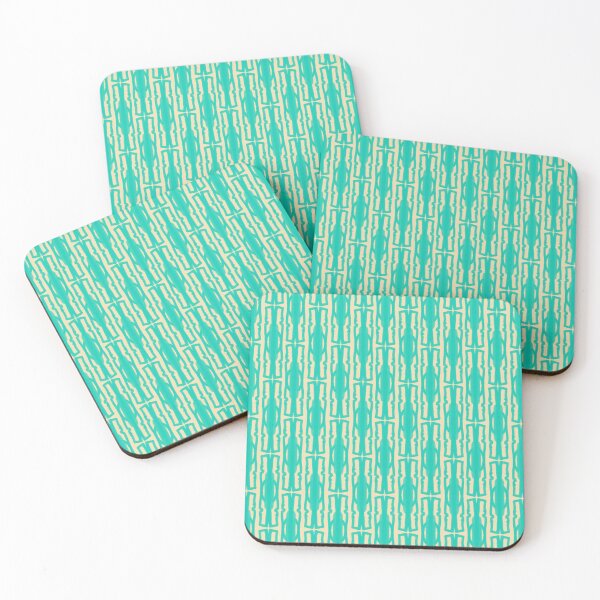 Item preview, Organic Geometrics Pattern in Turquoise and Beige designed and sold by kierkegaard.