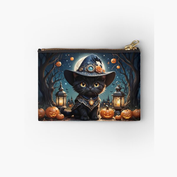 Item preview, The Scenery of Cute Kitten in Halloween Night designed and sold by Pim-Crystal.