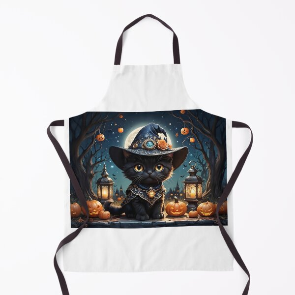 Item preview, The Scenery of Cute Kitten in Halloween Night designed and sold by Pim-Crystal.