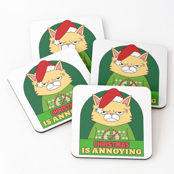 Item preview, "Christmas is Annoying" Funny Anti-Christmas Cat Design designed and sold by Dina's Digital Designs.