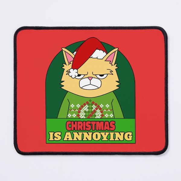 Item preview, "Christmas is Annoying" Funny Anti-Christmas Cat Design designed and sold by Dina's Digital Designs.
