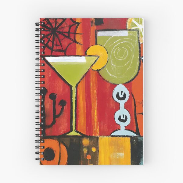 Item preview, Raise a Toast to Halloween With Vibrant Cocktails Whimsical Pumpkins and Cobwebs designed and sold by OlfactoART Studio.