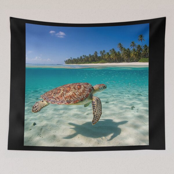 Item preview, Tranquil Turtle's Tropical Escape designed and sold by ART-POD-PL.