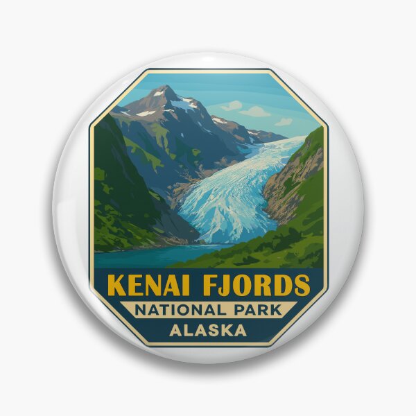 Item preview, Kenai Fjords National Park Retro Glacier Ocean Sticker designed and sold by Ismeal Von.