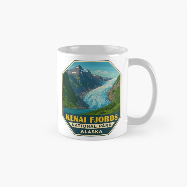Item preview, Kenai Fjords National Park Retro Glacier Ocean Sticker designed and sold by Ismeal Von.