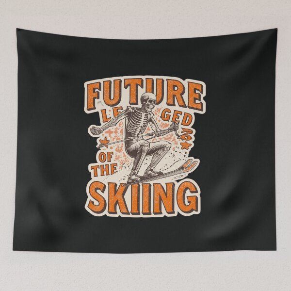 Item preview, Future Skiing Legend Skeleton Athlete designed and sold by Zakrytos ★★★★★.