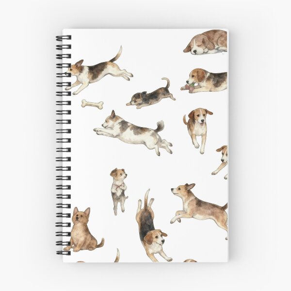 Item preview, Puppies in Pastoral Watercolor designed and sold by LuckCraftStudio.