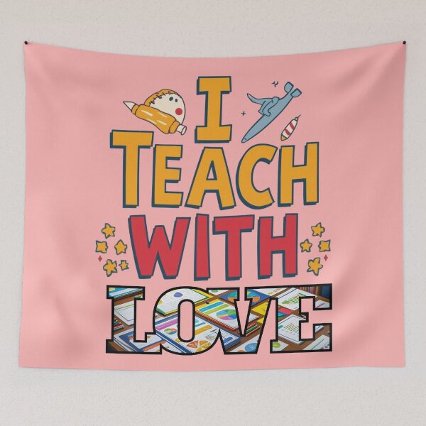 Item preview, I teach with Love | Melon designed and sold by HowBoutThatTees.