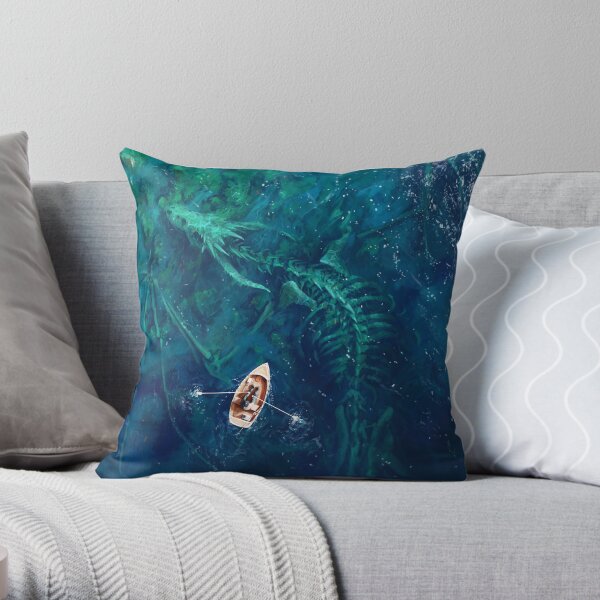 Dragon bones Throw Pillow