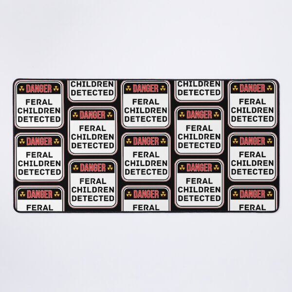 Item preview, DANGER: Feral Children Detected - funny warning signs designed and sold by DesignsFromTW-S.