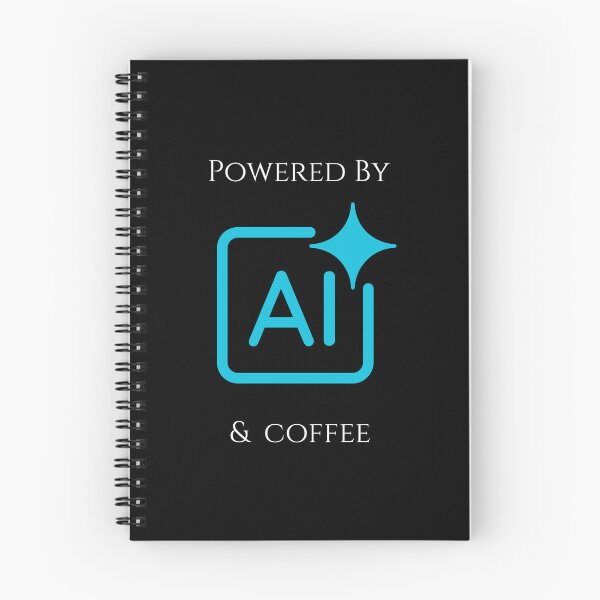 Item preview, Powered by AI & Coffee – Tech Life AI Based Humor Design designed and sold by BlackTeesArt1.