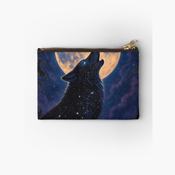 Item preview, Cosmic Wolf Howling at the Moon – Mystical Galaxy Stardust Design designed and sold by TrendznHitz.