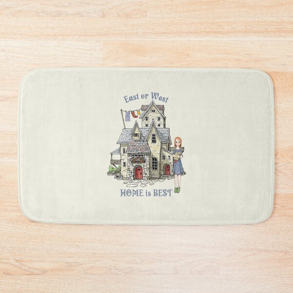 Item preview, East West, HOME is BEST, Introverts, Homebody, Wonky House Drawing designed and sold by JoyfulWhimsy.