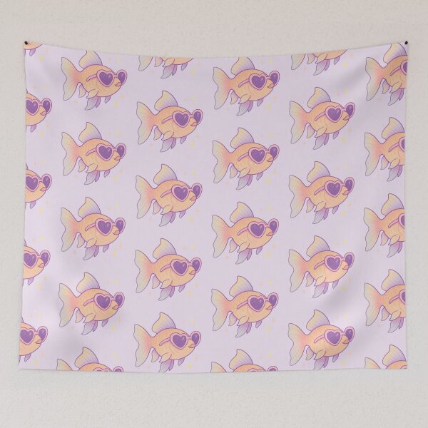Item preview, Goldfish in Heart Shades – Pastel Sparkle Aesthetic designed and sold by wwshd.