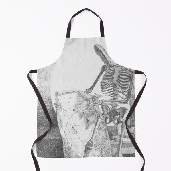 Item preview, Dark Academia Gothic Skeleton Illustration by Jacques Gamelin (1779) black & white designed and sold by PureVintageLove.