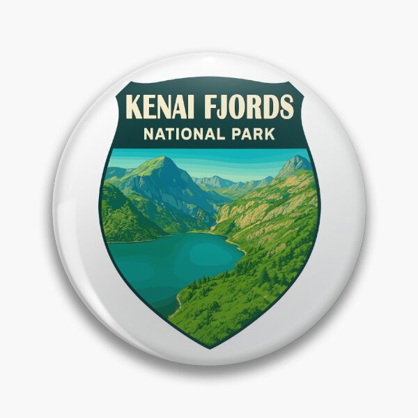Item preview, Kenai Fjords National Park Retro Glacier Ocean Sticker designed and sold by Ismeal Von.