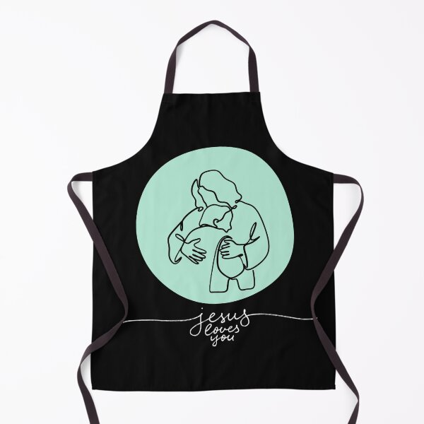 Item preview, Jesus Loves You – Minimalist Christian Line Art Design designed and sold by BlackTeesArt1.