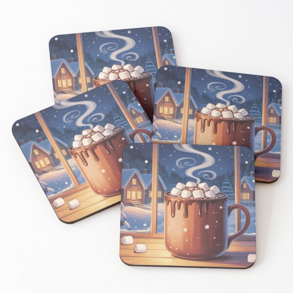 Item preview, A mug of hot chocolate with marshmallows designed and sold by Prilvo.