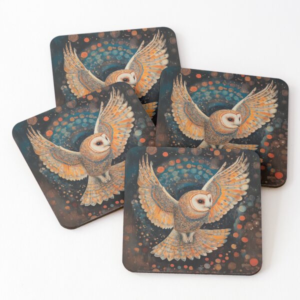 Item preview, A stunning design of a barn owl with its wings wide open. designed and sold by HEMRO.
