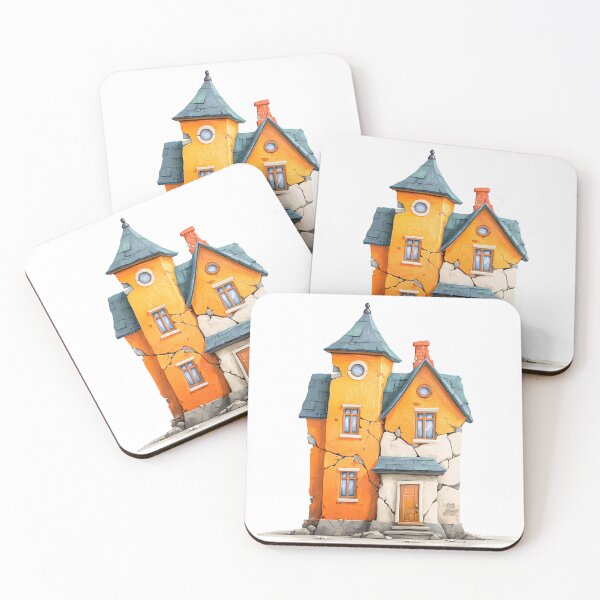 Item preview, Whimsical Orange Fantasy House – Cozy Cartoon Home Illustration designed and sold by DesignArtist.ia.