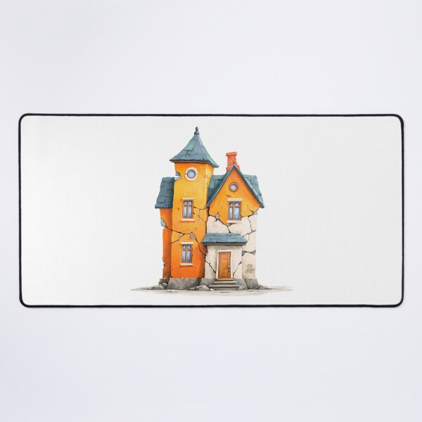 Item preview, Whimsical Orange Fantasy House – Cozy Cartoon Home Illustration designed and sold by DesignArtist.ia.