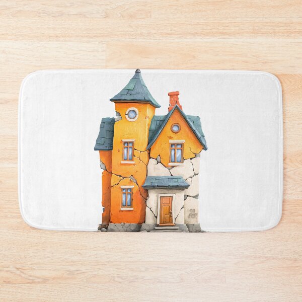 Item preview, Whimsical Orange Fantasy House – Cozy Cartoon Home Illustration designed and sold by DesignArtist.ia.