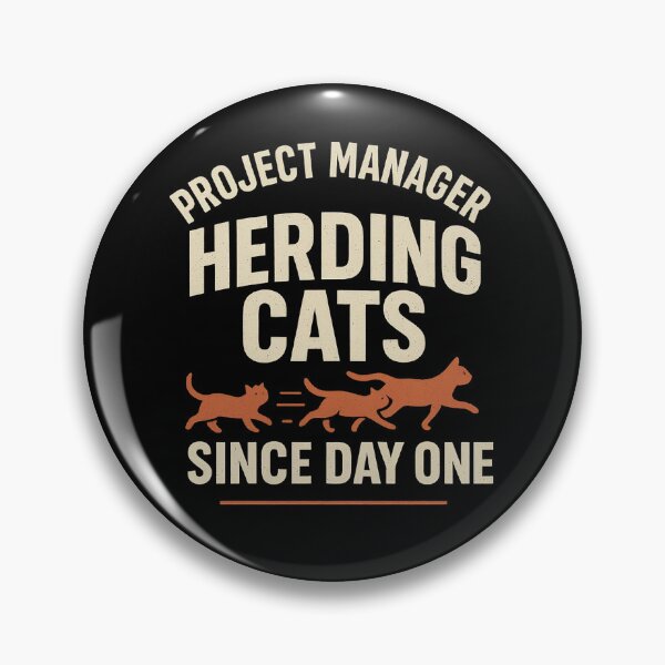Item preview, Cats Since Day One - Project Manager Tee (Retro) designed and sold by Work Life Tees.