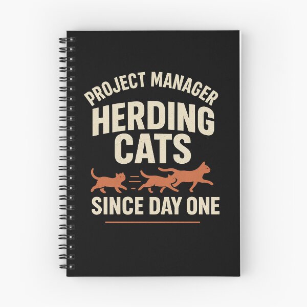 Item preview, Cats Since Day One - Project Manager Tee (Retro) designed and sold by Work Life Tees.