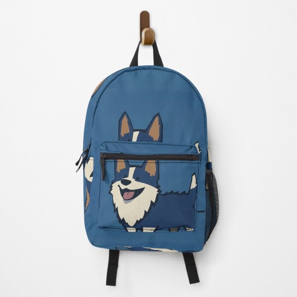Item preview, A cartoon-style design of a smiling blue corgi with a wagging tail. designed and sold by HEMRO.