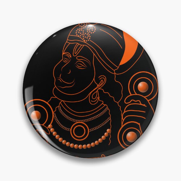 Item preview, lord hanuman digital painting wall art designed and sold by CanvasCharmHub.