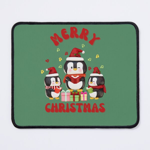 Item preview, Cute Penguin Christmas Carol Singing Illustration designed and sold by Eyestudiodesign1997.