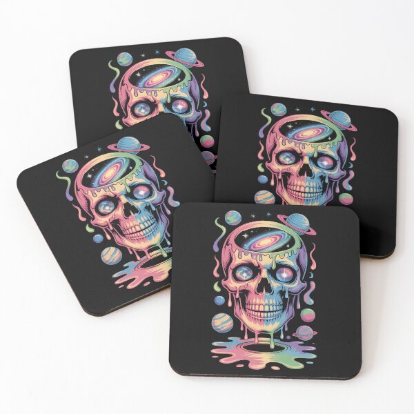 Item preview, cosmic psychedelic skull  designed and sold by Mellow Vibes.