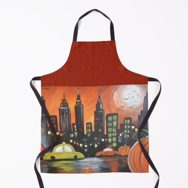 Item preview, Experience a Moonlit NYC Halloween with Glowing Pumpkins Taxis and Colorful Lights designed and sold by OlfactoART Studio.