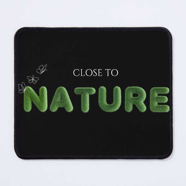 Item preview, Close to Nature – Green Fuzzy Grass Text Design for Nature Lovers designed and sold by BlackTeesArt1.