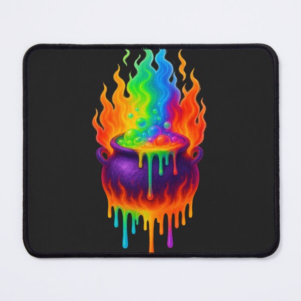 Item preview, Magic Cauldron – Rainbow Neon Halloween Art designed and sold by ArtSpark Studio.