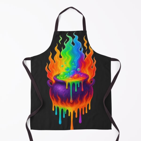 Item preview, Magic Cauldron – Rainbow Neon Halloween Art designed and sold by ArtSpark Studio.